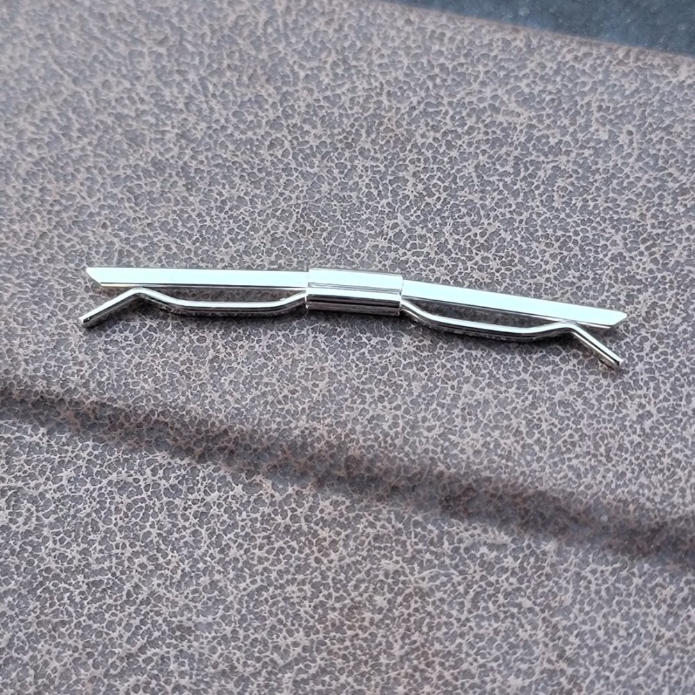 Solid 925 Sterling Silver Double Sided Tie Clip T… - image 2